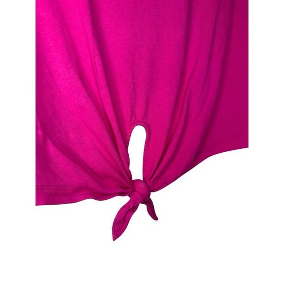 Nike GFX Women’s XL Short Sleeve Tech Top Magenta Front Tie Swoosh - Picture 5 of 7